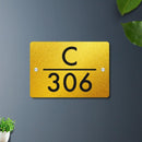 Futura (Golden) - Contemporary House Number/Name Sign - ICraft asia