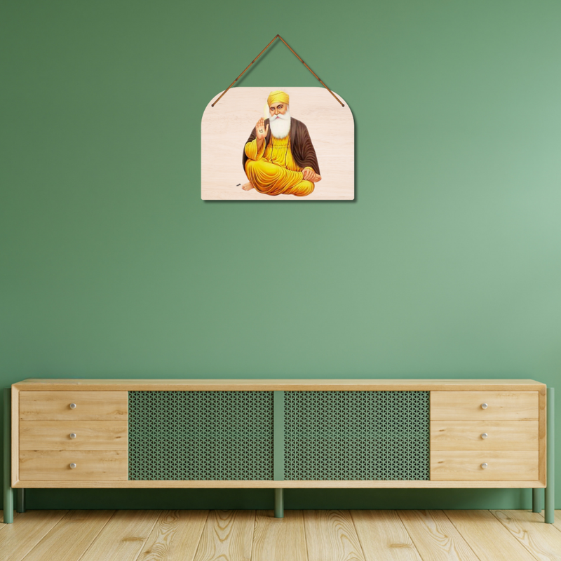 Guru Nanak Dev Ji Wooden Wall Hanging