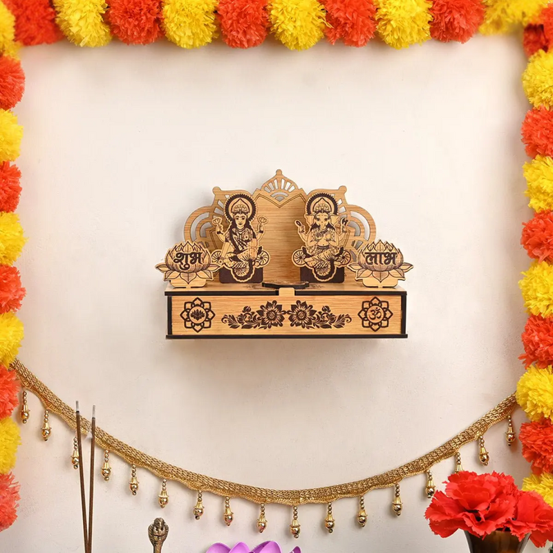 Portable Wooden Mini Mandir