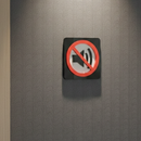 No Sound Allowed - Layered 3D Prohibition Sign