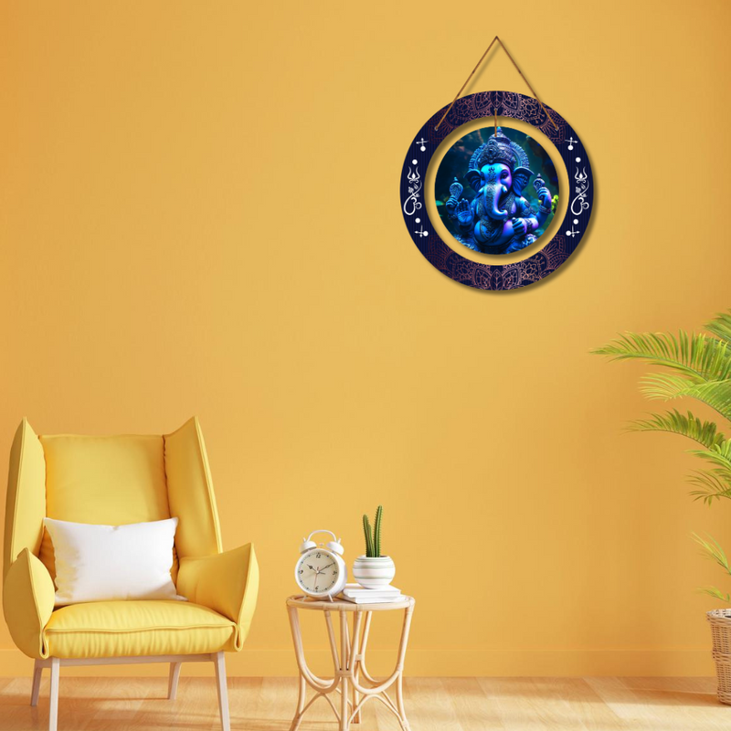 Mystic Blue Ganesha Wall Hanging