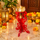 Red Acrylic Diya Stand