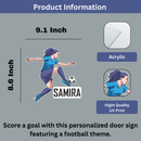 Football Fanatic - Kids' Room Door Sign