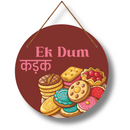 Ek Dum Kadak – Funky Biscuit- Round Wall Hanging - ICraft asia