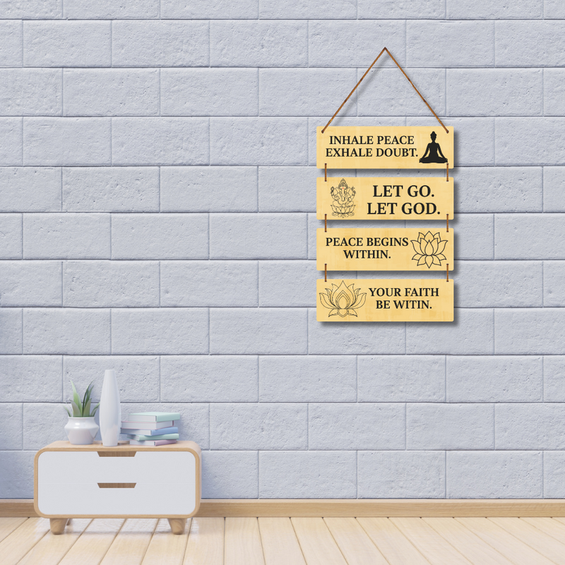 Spiritual Quotes Wooden Wall Hanging