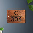Futura (Rust Black) - Contemporary House Number/Name Sign - ICraft asia