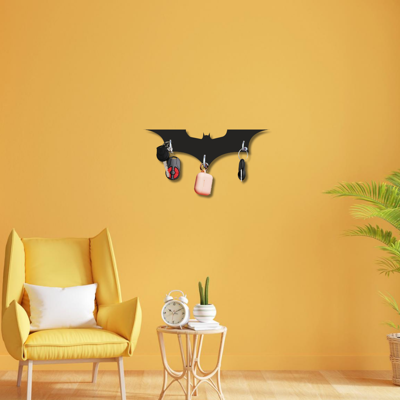 Batman Logo Wooden Wall Key Holder - ICraft asia