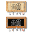 Wooden Key Holder with Lord Balaji Design - ICraft asia