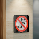 No Babies Allowed - Layered 3D Prohibition Sign