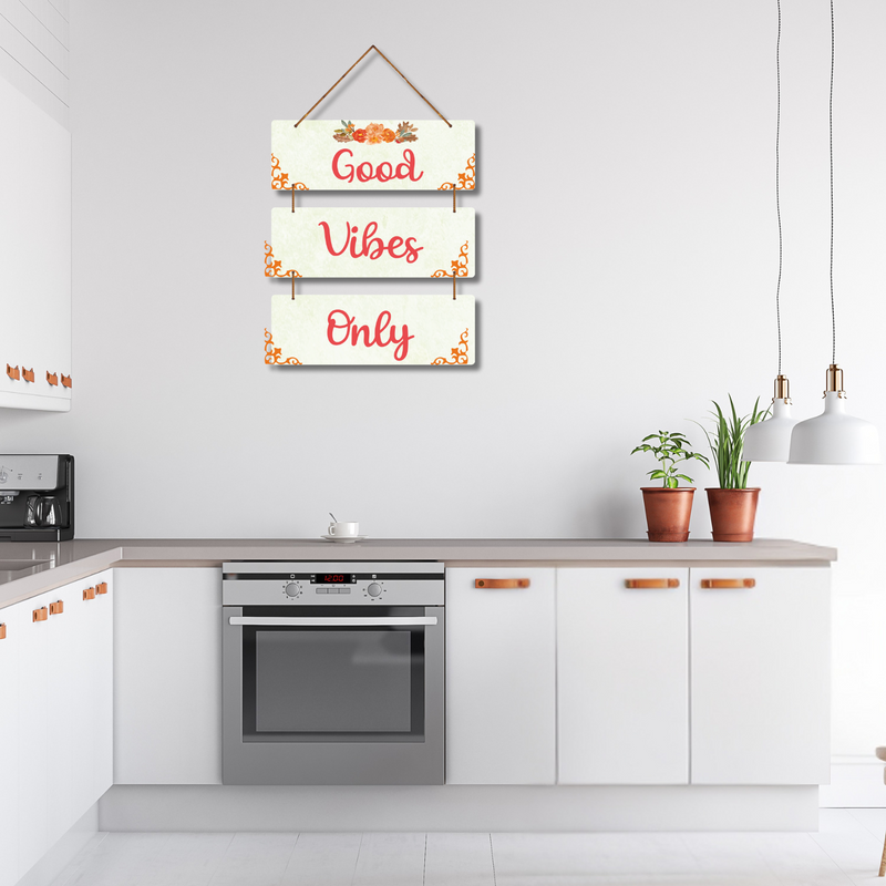 "Good Vibes Only 3 Layer"  Decorative Wall Hanging