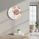 Monstera Whisper Birch Clock - Terracotta Blush