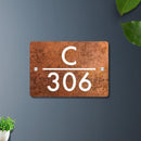 Futura (Rust White) - Contemporary House Number/Name Sign - ICraft asia