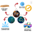 Divine Krishna with Peacock Wall Hanging