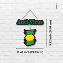 Anti Virus Wooden Wall Hanging