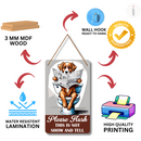 Funny Dog Toilet Reminder Wall Hanging