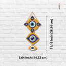 Blue Eye Evil Eye Wooden Wall Hanging