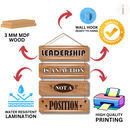 Leadership Inspirational Wall Hanging