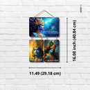 Krishna Mantra Wooden Wall Hanging