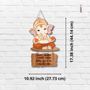 Cute Bal Ganesha Wooden Wall Hanging