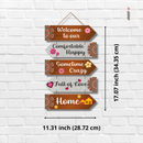 "Welcome to Our" wooden wall hanging