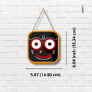 Jagannath, Balabhadra, Subhadra Face Wooden Wall Hanging