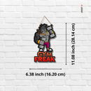 Gym Freak Cartoon Wooden Wall Hanging