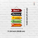 Don't Decrease The Goal Motivation Wall Hanging