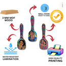 olk Art Women Wooden Spoon Wall Hanging