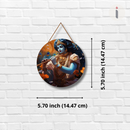 Divine Krishna with Peacock Wall Hanging
