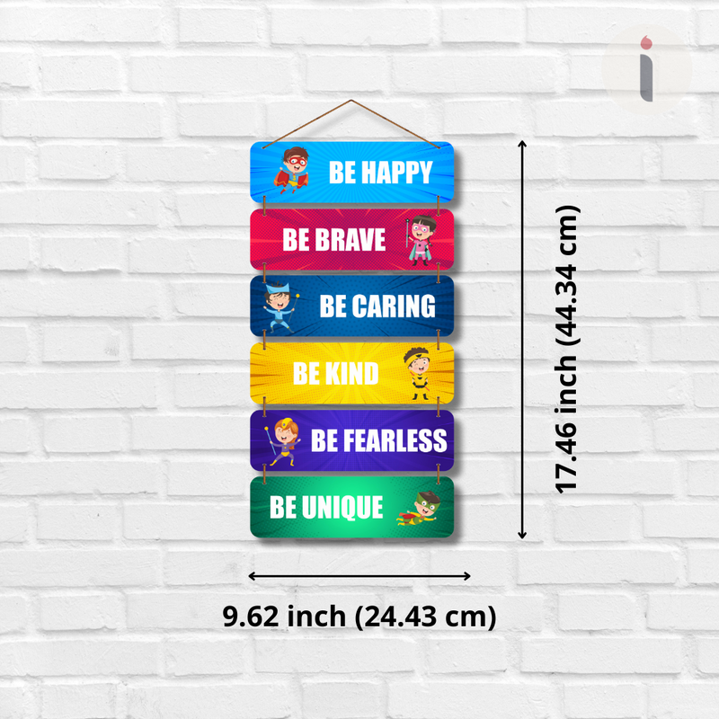 Superhero Motivational Kids Wall Hanging