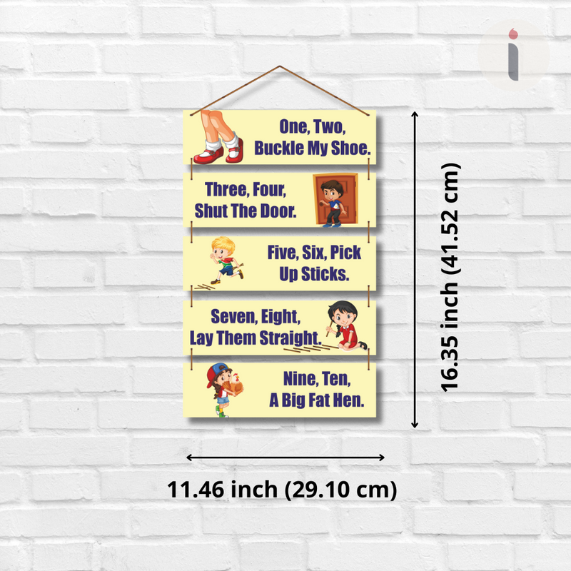 One, Two, Buckle My Shoe Wall Hanging