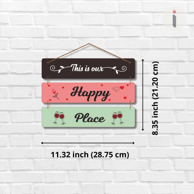 "This Is Our Happy Place" wall hanging