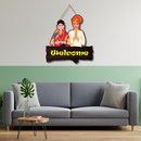 Maharashtrian Couple Welcome Wall Hanging