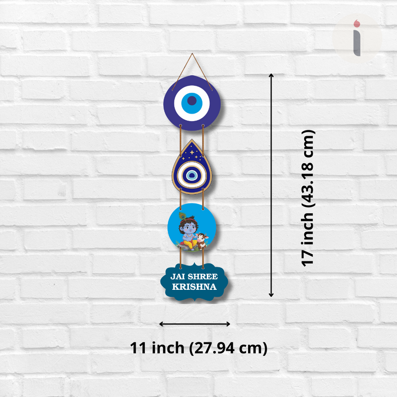 Jai Shree Krishna Nazar Battu Wall Hanging