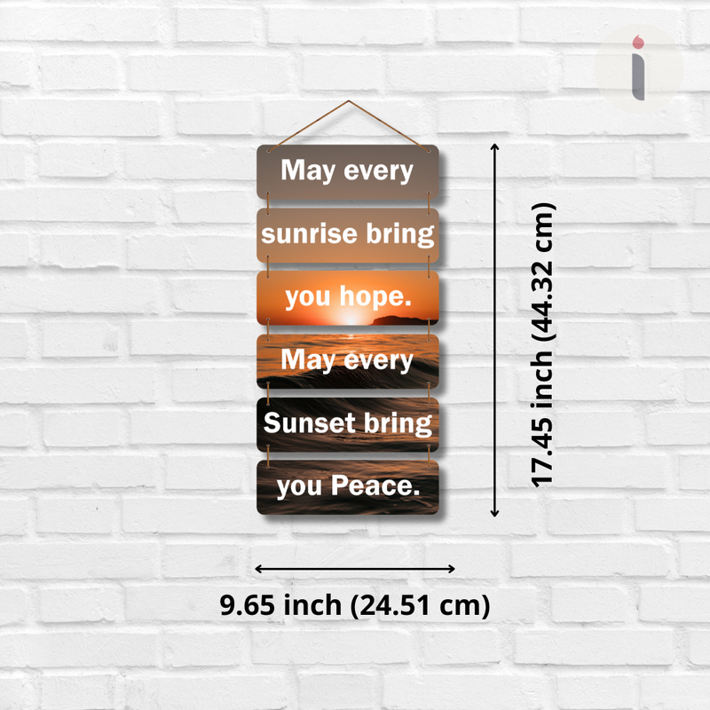 Sunrise & Sunset Inspirational Wall Hanging