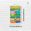 Colorful Months of the Year Educational Wall Hanging