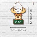 Cute Reindeer Open-Close Signboard