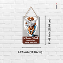 Funny Dog Toilet Reminder Wall Hanging