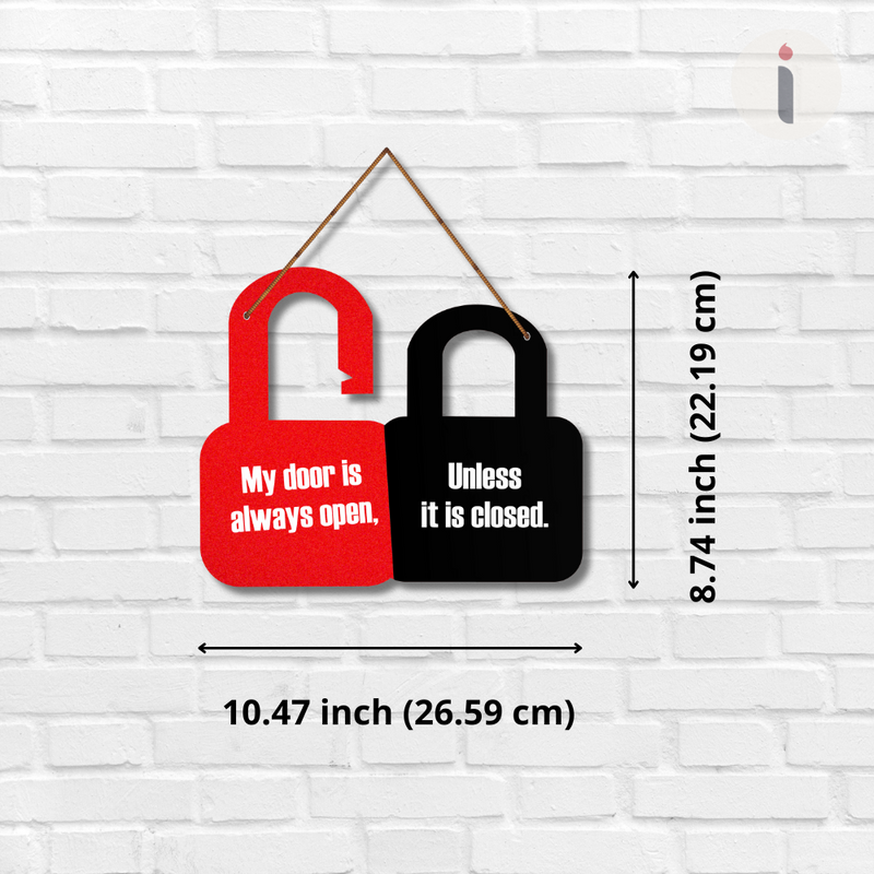 Quirky Door Sign – Open or Closed Wall Hanging
