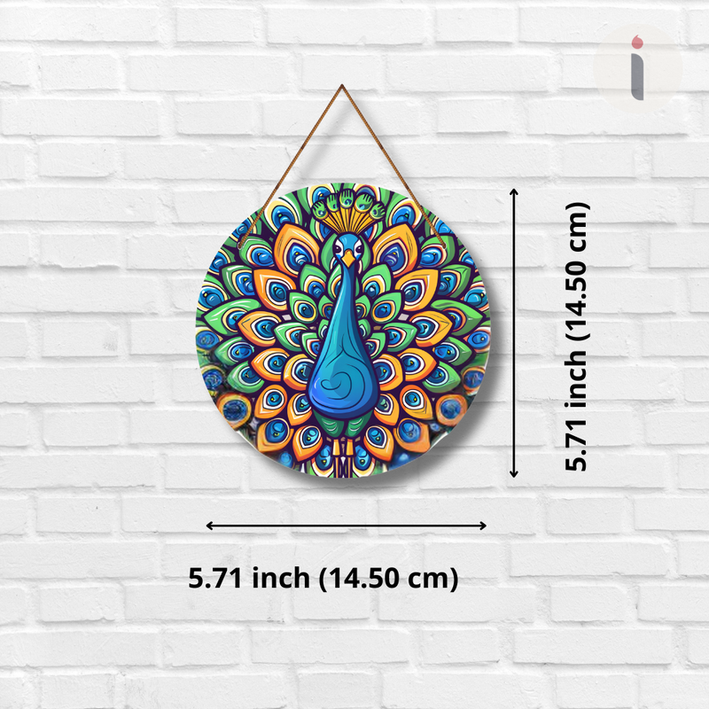 Vibrant Peacock Art Wall Hanging