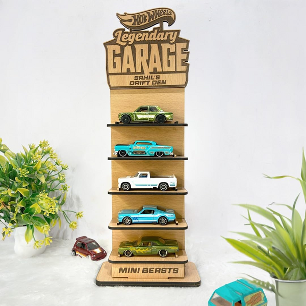 5-Story Wooden Display Garage for Diecast Cars