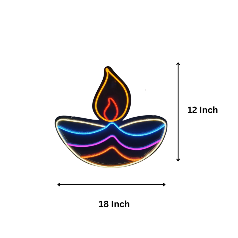 Radiant Neon Diya Light