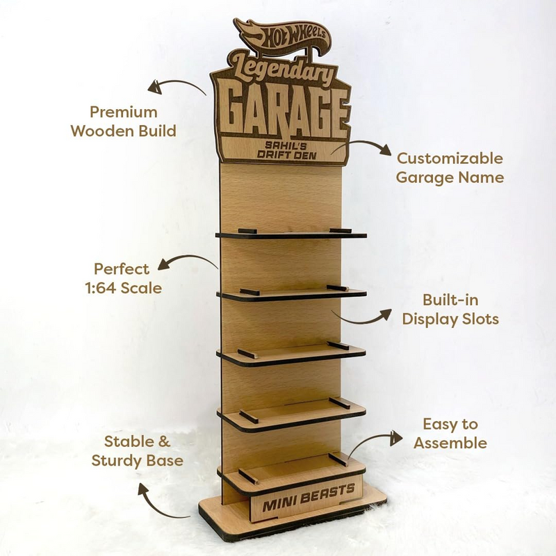 5-Story Wooden Display Garage for Diecast Cars - ICraft asia