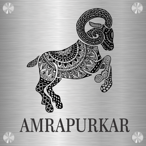 Surabhi (Bidri) - Stainless Steel Name Plate