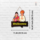 Maharashtrian Couple Welcome Wall Hanging