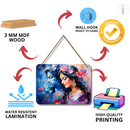 Radha Krishn Wooden Wall Hanging