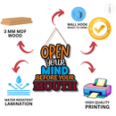 Open Your Mind Before Your Mouth Wall Hanging