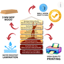 Peacock Motivational Lines Wooden Wall Hanging