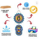 Owl Evilo Eye Wooden Wall hanging