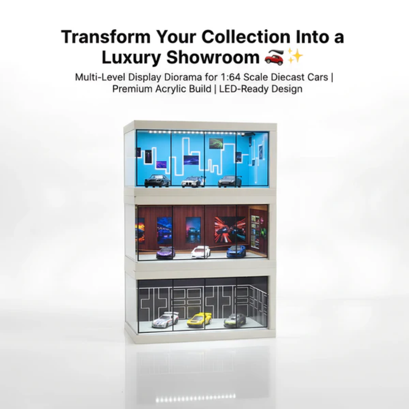 Luxury Miniature Car Showroom for 1:24, 1:43 & 1:64 Models